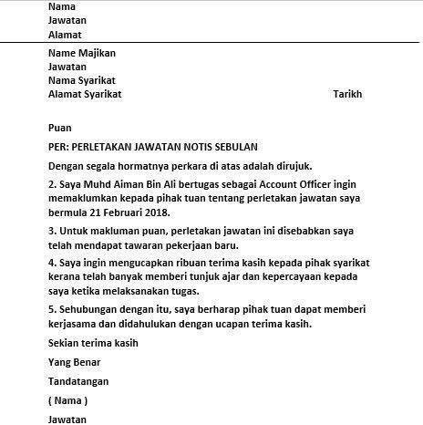 worknco's tweet photo. 4 Contoh Surat Letak Jawatan 👋🏻

i. Notis 24 jam
ii. Notis 2 minggu
iii. Notis sebulan
iv. Contoh dalam Bahasa Melayu

Kita masuk dengan cara baik, keluar pun dengan cara baik. Siapa tahu rezeki kita di situ juga akan datang. https://t.co/lRhRmWzYRq
