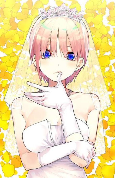 ジャガイモンさんがTwitterに投稿した中野一花(五等分の花嫁)のイラスト。