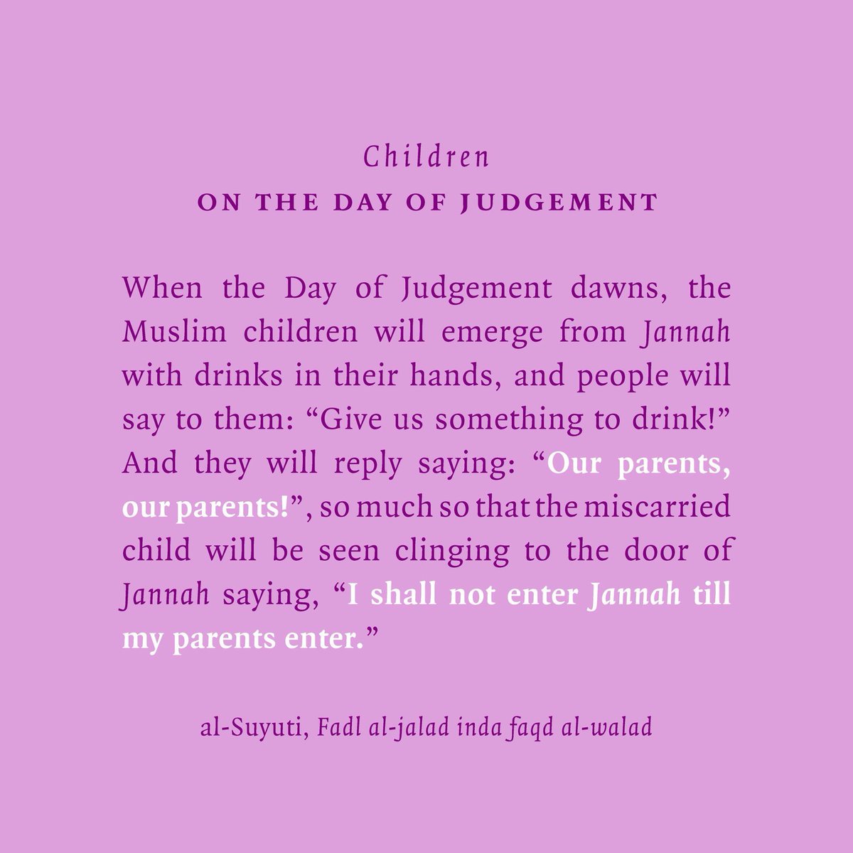 To all those parents who are grieving because they lost their children... 

Courtesy: Mawlana Faisal Noori