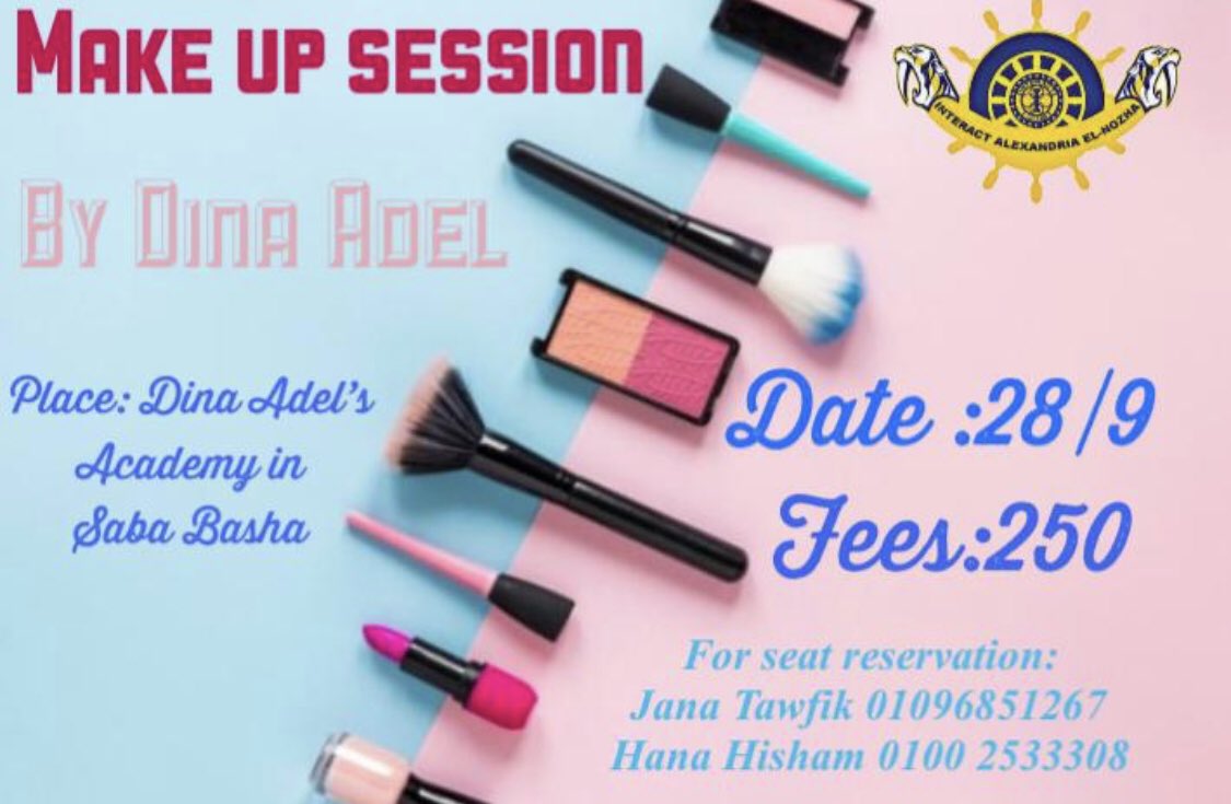 InteractElnozha's tweet photo. it’s your last chance to get glamorous💄 Only 5 seats are left hurry up 🏃🏻‍♀️ for reservation please contact Jana 
Tawfik 01096851267 &amp; Hana Hisham 0100 2533308 ☎️ https://t.co/NCC9jPvcoX