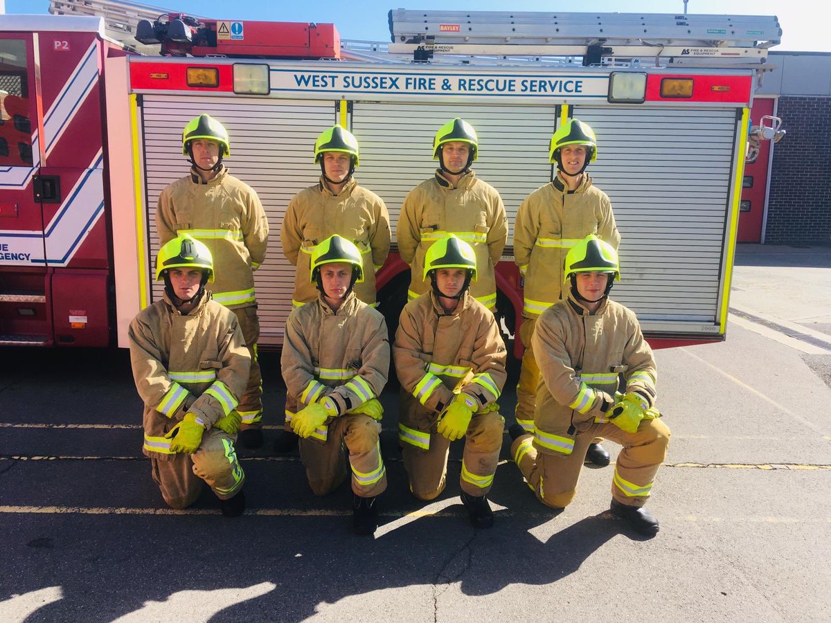 WestSussexFire's tweet photo. On Monday eight new retained (on-call) recruits started their two weeks initial training with us! Welcome to the #FireFamily! 🔥 #ProudToBeOnCall https://t.co/SZ7hfLd5AC