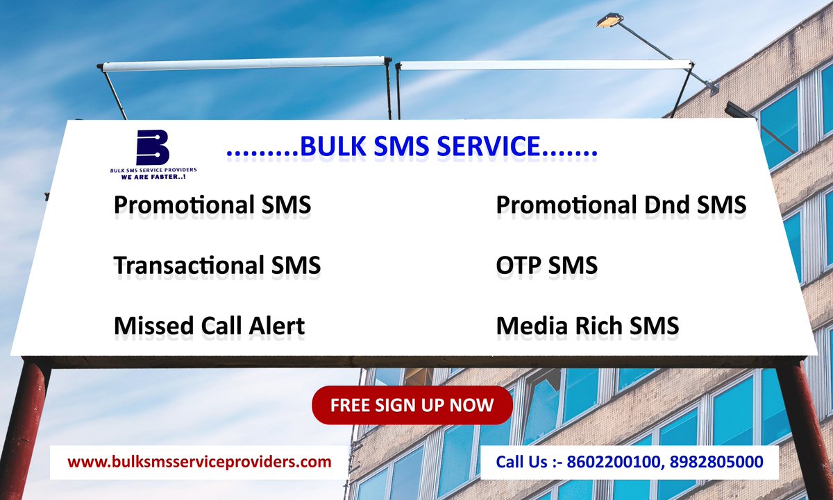 #BulkSMSService is a superior tool for marketing and it’s greatly economical.Bulk SMS Service is utilized for numerous intents like promoting the brand,conveying information,etc.Contact for #bulksms Call us:8982805000.#freesignupnow at :bulksmsserviceproviders.com/sign-up