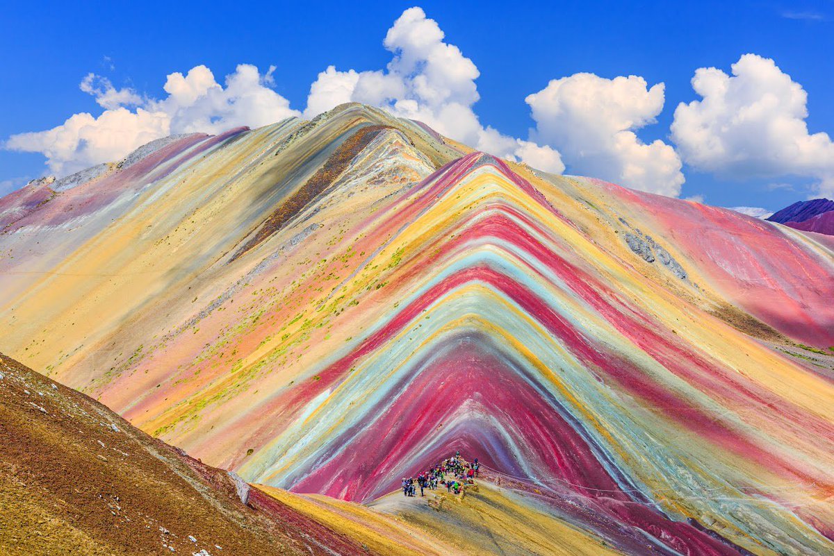 Lifebreaktrips's tweet photo. Yes, this picture is real! (no Photoshop here). Of the many mountains in the world, this is one of a kind, and you will be there on our tour to Peru. Learn more here: https://t.co/SzESlF1aFx #Peru #RainbowMountain #tour #travel #traveler https://t.co/OydPzjtu1H