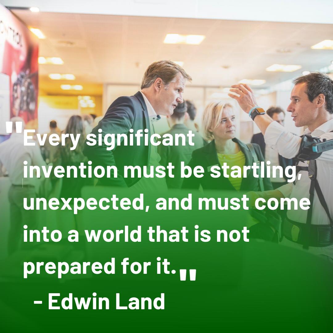 #WeeklyWisdom 🧠

This week we are highlighting this very accurate #quote about #entrepreneurship and invention by Edwin Land, inventor of Polaroid 📷 These words were lived up to by Steve Jobs, co-founder of Apple 🍏 and are now quoted by Ethan Brown, founder of Beyond Meat 🍔