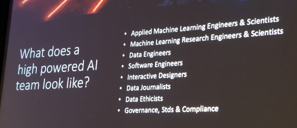 CraigLipset's tweet photo. What does a high powered AI team look like?
@milindkam shares the answer st #dpharm2019 https://t.co/wQSC4kKkY4