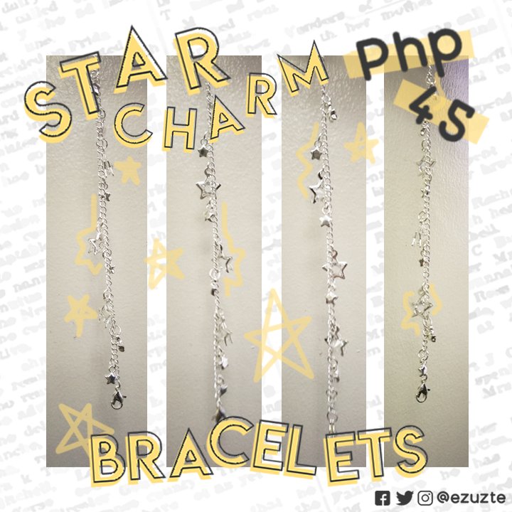 ezuzte's tweet photo. Twinkle twinkle little star, star charm bracelets are what they are! Be on the lookout! EZ UZTE are now releasing these simple yet charming bracelets for a small price of 45 pesos. Brighten your style, avail one now💫

Order forms: https://t.co/gwyuxFz4gs

#EzUzteProductz
#EzUzte https://t.co/4KovumXbVq