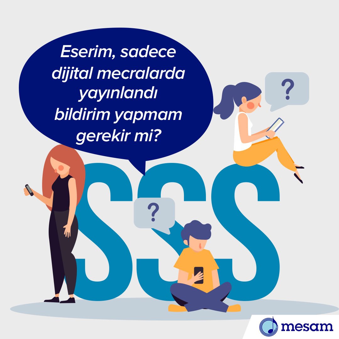 Eser sadece dijital mecralarda yayınlanmış ise eser bildirimlerinin “dijital albüm, mecra ve icracı” belirtilerek yapılması gerekmektedir.