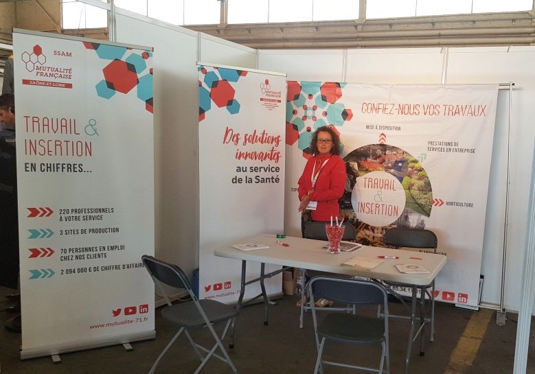Mutualite71's tweet photo. #Handicap #HandiMarket #travail #Soustraitance
Notre Pôle Travail et Insertion @Mutualite71 présente toutes sa palette de services aux entreprises et collectivités aujourd'hui sur le 1er salon Handimarket à @dijon. https://t.co/xwTzNk4LnK