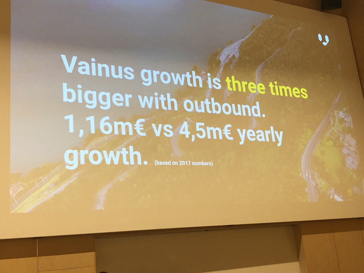 VeeraLehtismaki's tweet photo. Onko outbound kuollut? No ei taida olla. Näin toteaa myös @MDJordanov Vaikka inboundissa on paljon loistavia myynnin mahdollisuuksia, älykäs ja taidokas outbound myynti on vaan edelleen se myynnin veturi💪 #vainu #datadrivensales #soldem #myyntimaisteri https://t.co/n4LqiV2Hep