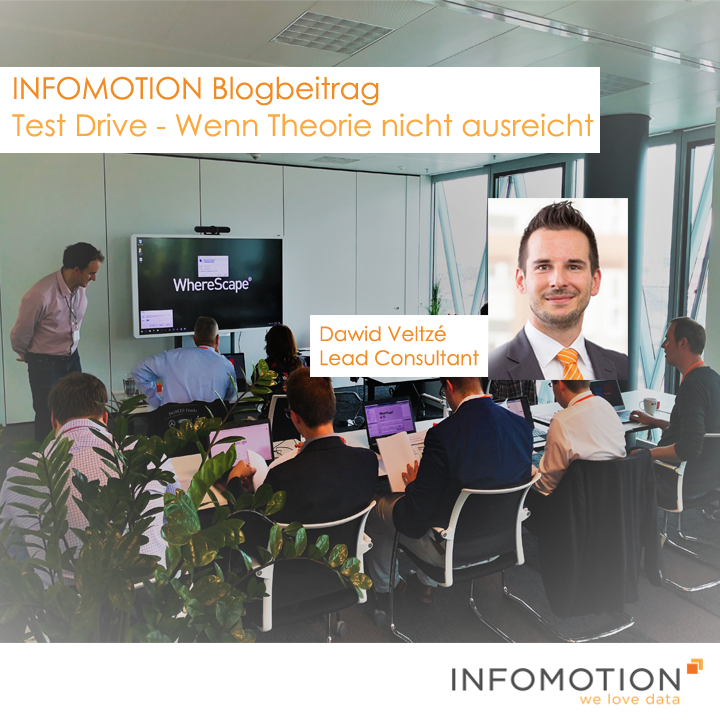 INFOMOTION's tweet image. Gemeinsam mit Kunden und Interessenten sowie unseren Partnern #WhereScape und #Scalefree, haben wir einen ersten #TestDrive in unserem Innovation Lab im Westhafen Tower in Frankfurt durchgeführt. Lesen Sie jetzt unseren neuen #INFOMOTION #Blogbeitrag: infomotion.de/blog-test-drive
