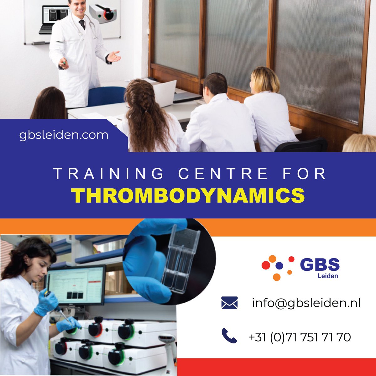 #GBS is a leader in analysis of #thrombodynamics and is a training facility for Hemacore users in the #Netherlands. Would you like to get insights in the possibilities of thrombodynamics? Visit  gbsleiden.com and get in contact with our specialists.