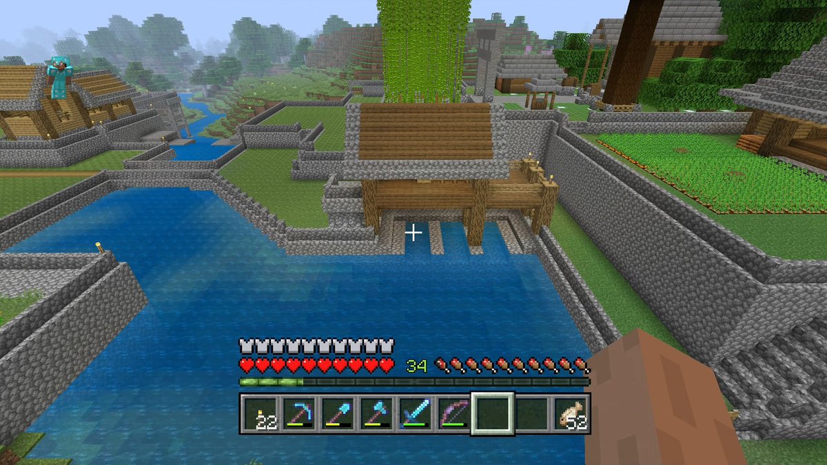 ヤキたま Minecraft Ps4 鉄腕 Dashが好きで 漁師の家はdash島に出てくるような舟屋を作ろうと思っていました 似ても似つかない家になりました W なんだこれｗでも これはこれで ｗ てな感じになりました 完成直後 樽 漁師 Minecraft マイン