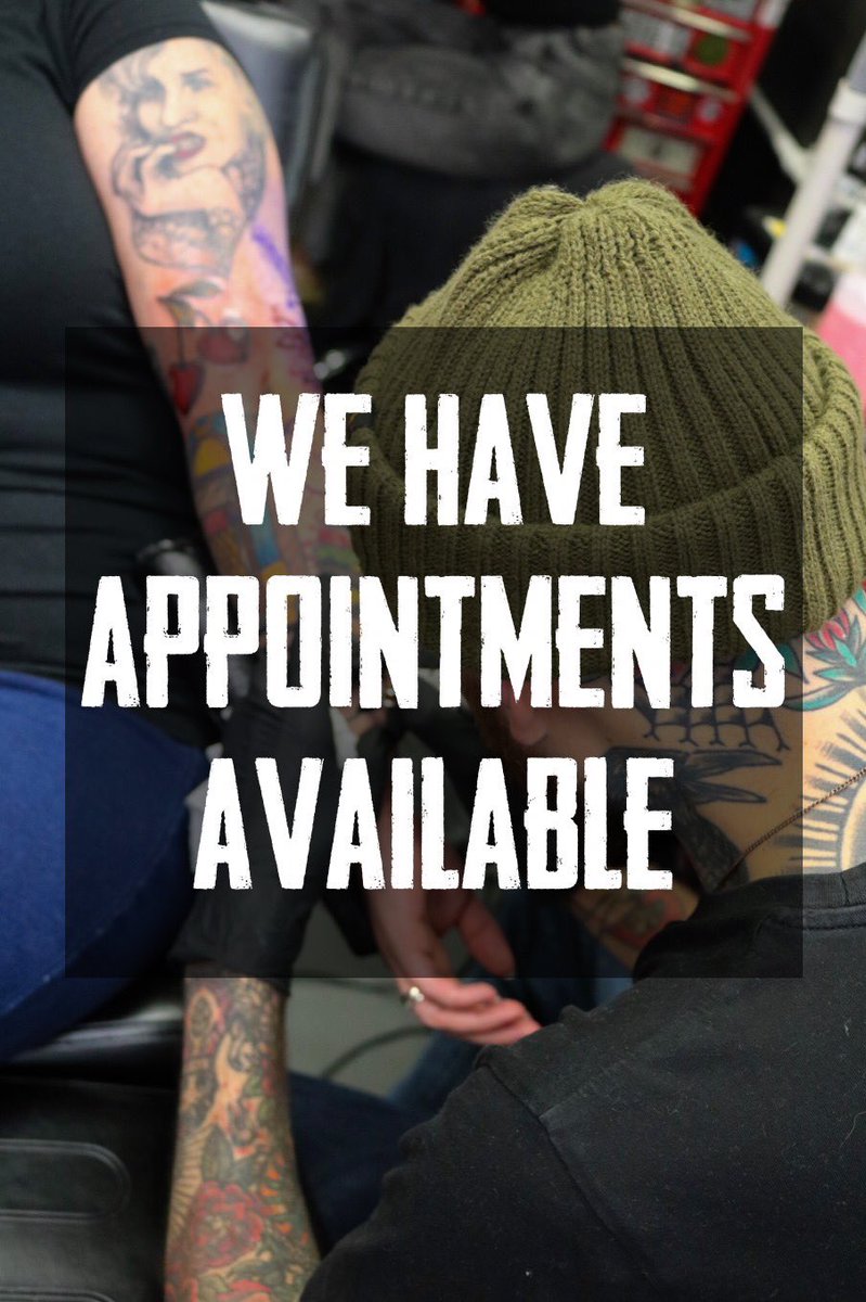 DevilsOwnTattoo's tweet photo. We have space today!!!

Paul is available from 1:15 today so we will be taking walk-ins for small tattoos.

If you are interested in getting tattooed today, don't hesitate to drop us a message or give us a call on 0116 299 0085. https://t.co/SWWxkciN2k