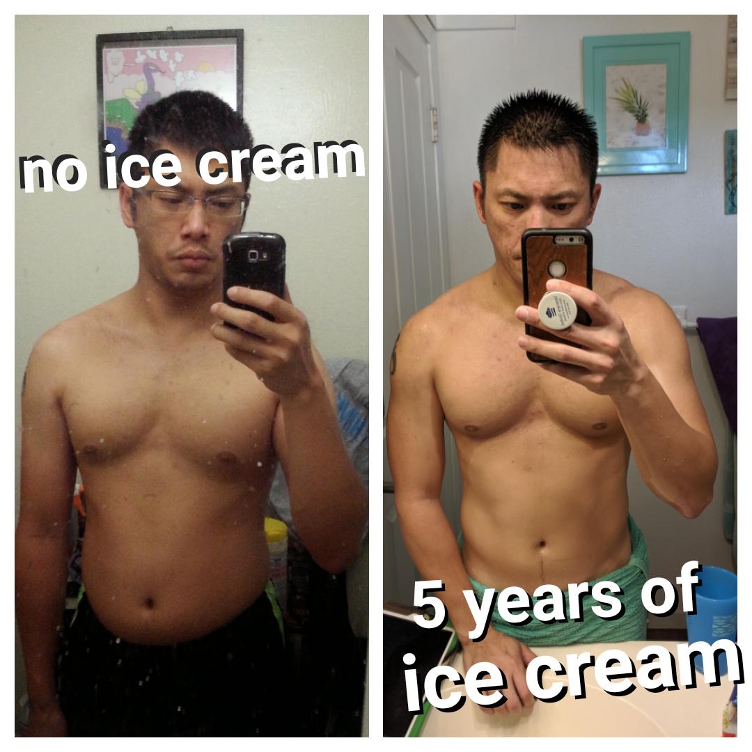 dkjcomedy's tweet photo. Day 1826 #icecream4breakfast #yearfive #creamaversary #beforeandafter #vermonster https://t.co/bpa9M8uF3c