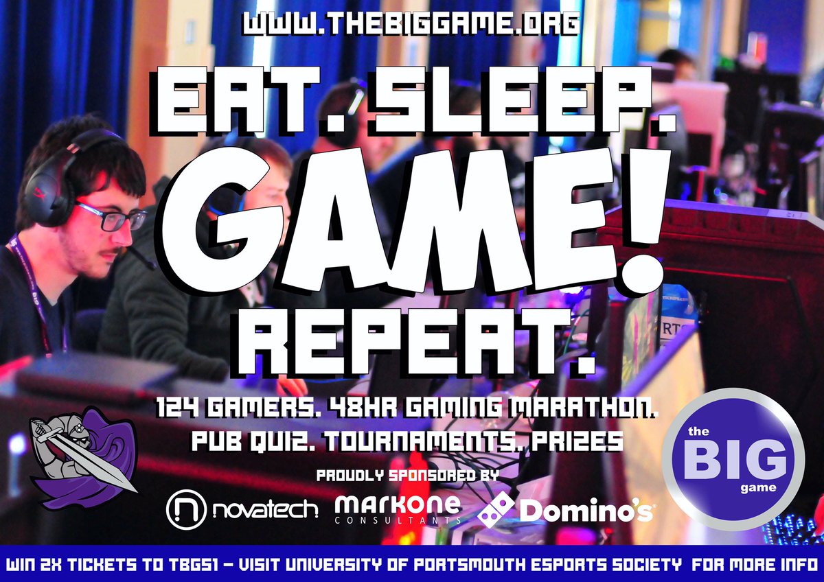 tBGlan's tweet photo. If you're at @portsmouthuni for Freshers today don't forget to pop by the @uopesports stand for the chance to win 2 tickets to tBG51! 

We are looking forward to seeing the best gamers the uni can offer! #esports #thebiggame #tbg51 https://t.co/dLgs3k9h8J