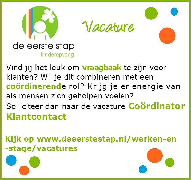 deeerstestap.nl/vacatures
#deeerstestap #vacature #wijchen