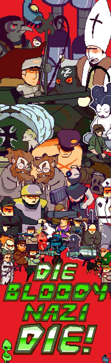 meanteamstudio's tweet photo. -8 to Die Bloody Nazi Die! final launch...

#pixel #indie #indiegames #videogames #indiedev #pixel_dailies #games #steam #NazisRaus #aliens https://t.co/XzUPp4YJ3I