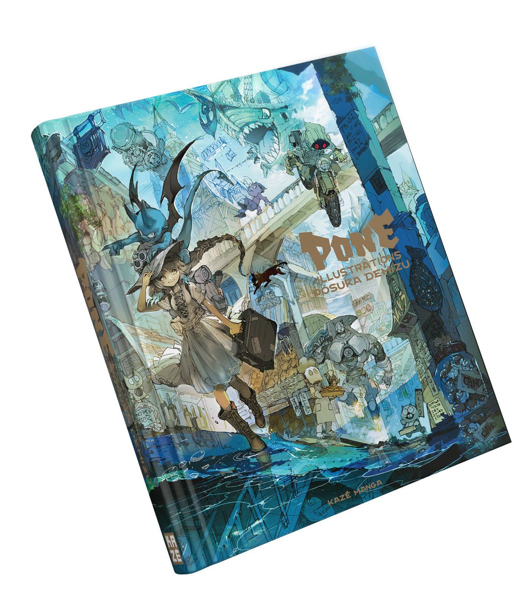 Kazemanga_fr's tweet photo. 😍Découvrez aujourd'hui en boutique, le fantastique artbook #Pone avec les superbes illustrations de @DemizuPosuka lui permettant d’explorer des mondes fantastiques, de déguster des plats étonnants ou de rencontrer d’étranges personnages…💙💙

#ThePromisedNeverland https://t.co/E0g3rNzkY8