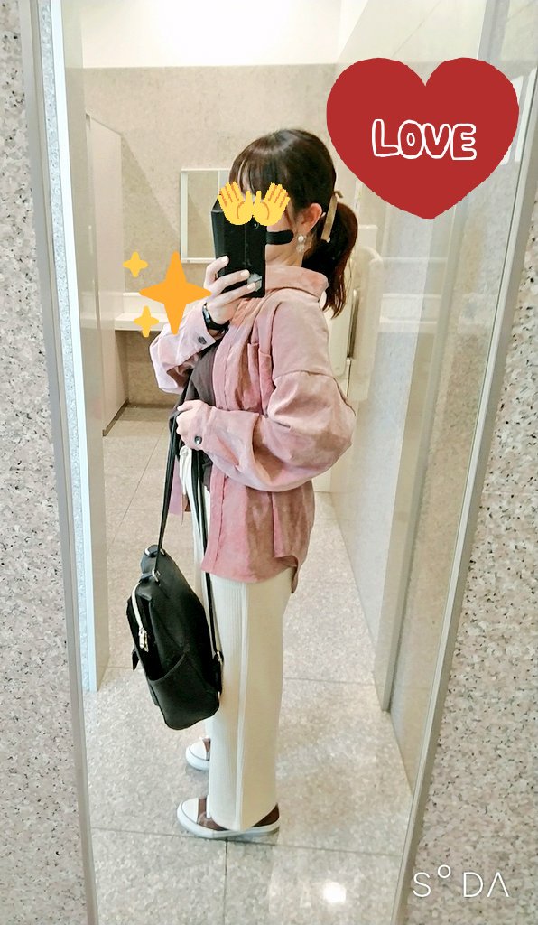 ジャスミン Twitterissa しまむらでお目当てのピンクのコーデュロイシャツ購入してきました 見つけた瞬間絶妙なくすみピンクにビビビと恋に落ちました笑笑 画像は明るめですが実物は紫よりかも あやさんのリブワイドパンツと最高に合います プチプラのあや あ