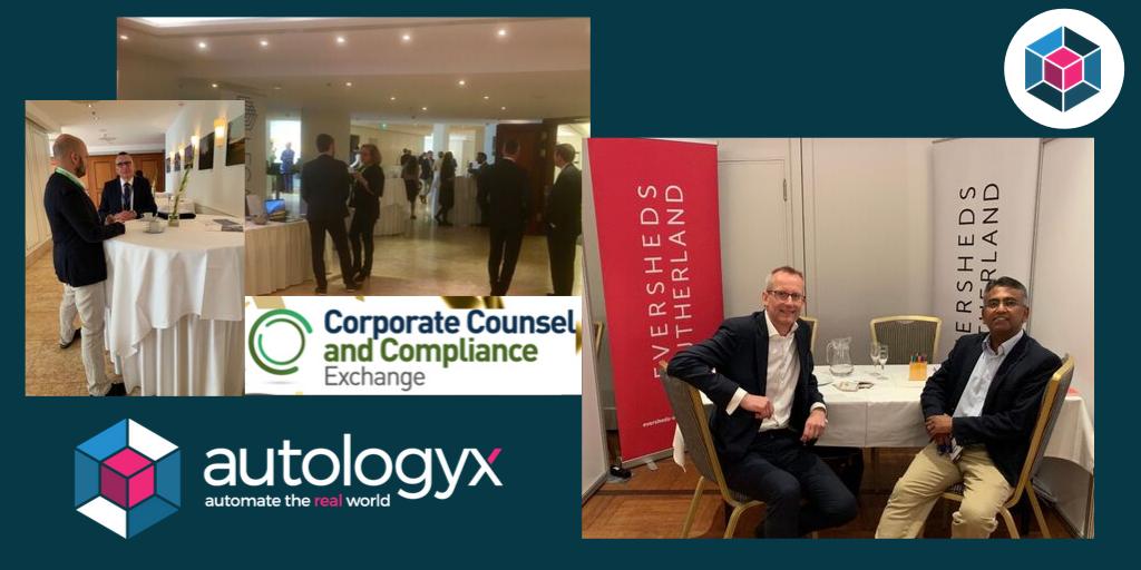 autologyx's tweet photo. Following a great first day at #CCCExchange in Berlin, we are looking forward to today's sessions and discussing all things #processautomation #ML #digitaloperations with #inhousecounsel and #compliance professionals https://t.co/MFsN50gzQU