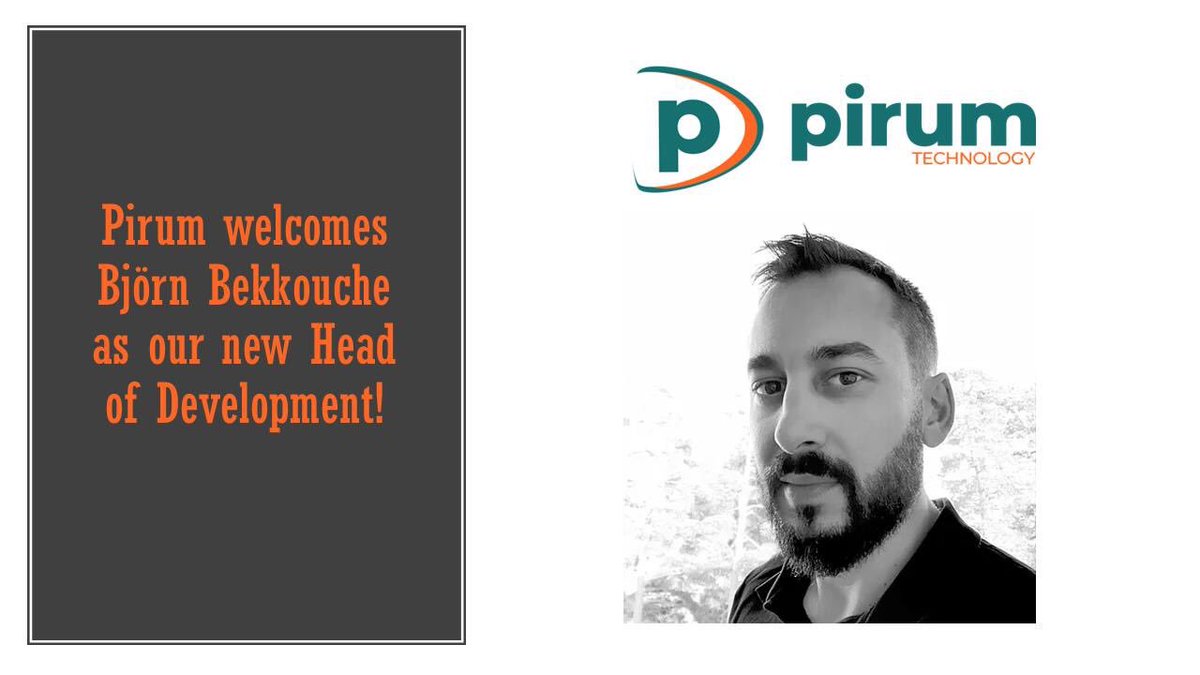 PirumTechnology's tweet photo. We are proud to welcome @BjornBekkouche as our New Head of Development! #azure, #iot, #cloud, #web, #mobile, #devops https://t.co/91r4bbhawd