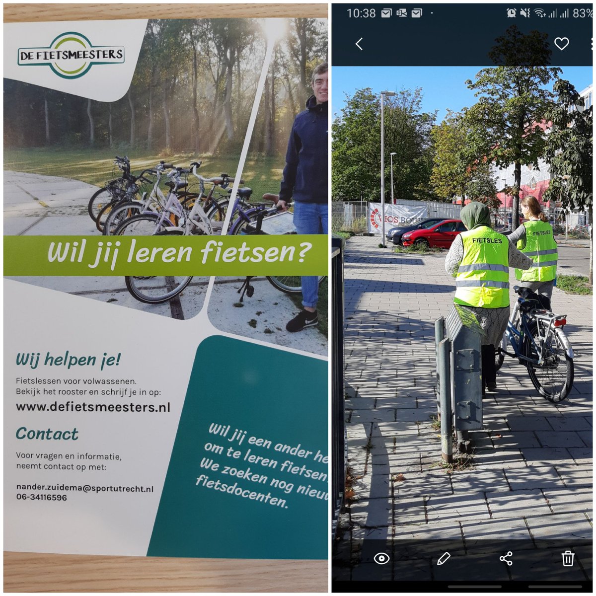#fietslessen zijn begonnen in #Overvecht leren fietsen meld je aan <a href="/DeFietsmeesters/">De Fietsmeesters</a> of bij #sociaalmakelaars  <a href="/DOCKUtrecht/">DOCK Utrecht</a>