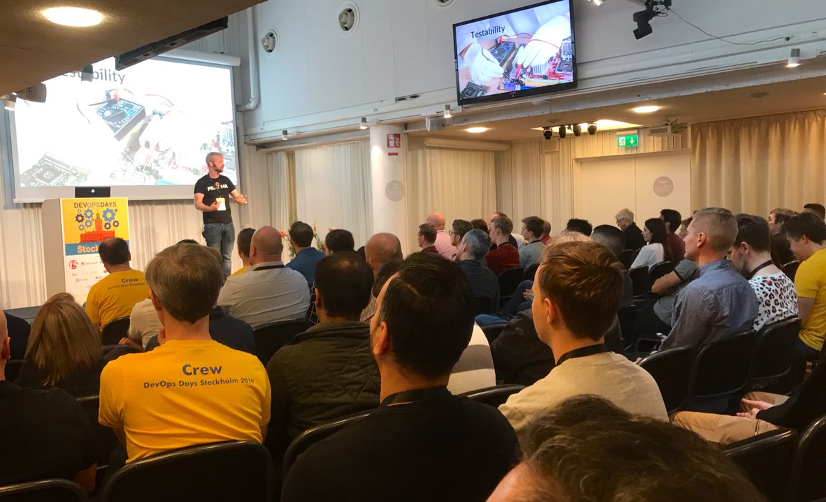 Praqma's tweet image. “If it’s not in version control, it does not exist” @RandomSort calling for #versioncontrol in #automation at #DevOpsDaysSthlm #devopsdays #git