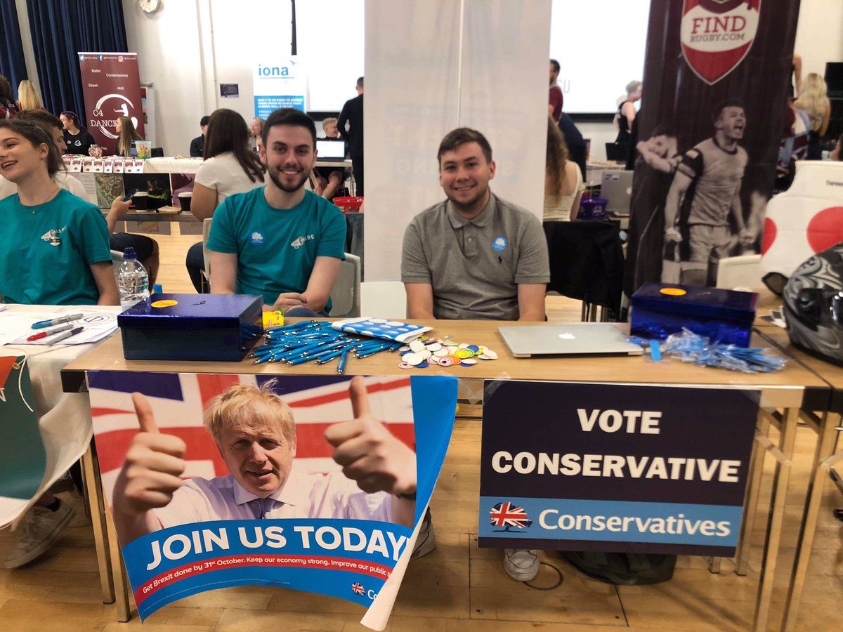 Our President Callum and Vice-President Joe representing <a href="/Young_Tories/">Young Conservatives</a> in Canterbury today.

Come see us at the <a href="/christchurchsu/">Christ Church Students' Union</a> Freshers’ Fayre in Augustine Hall to sign up and get involved, we are here from 10-4pm!! #hellochristchurch