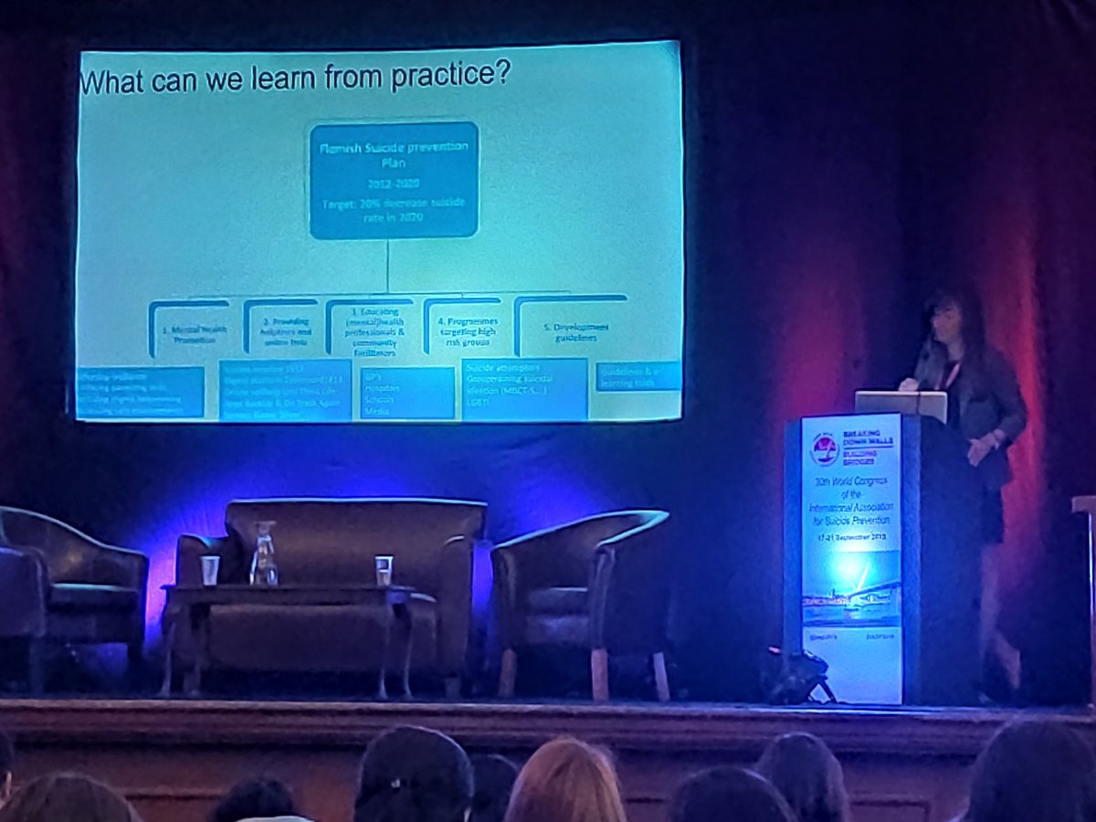 Gwendolyn Portzky, director of <a href="/VLESPtweet/">VLESP</a> , discussing the opportunities and challenges we face when implementing suicide prevention tools. #iasp2019 <a href="/iasp2019/">IASP 2019</a>