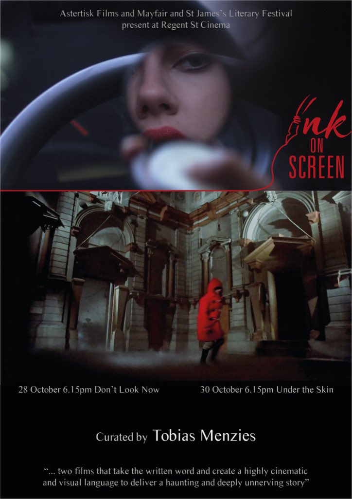 Friends, tickets are selling fast for #inkonscreen @TobiasMenzies @RegentStCinema @MayfairTimes so please join us 28.10 and 30.10 for two classics of #britishcinema