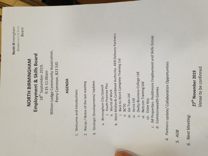Excellent turnout &amp; discussion at the #NorthBirminghamEmployment&amp;SkillsBoard <a href="/wittonlodge/">Witton Lodge CA</a>. Updates from <a href="/bhamcitycouncil/">Bham City Council</a> on #Wow &amp; #YouthPromisePlus. Coordinating #wmca adult skills providers. <a href="/PeddimoreBham/">@PeddimoreBham</a> &amp; <a href="/birminghamcg22/">Birmingham 2022</a> employment, skills &amp; volunteering also on agenda.