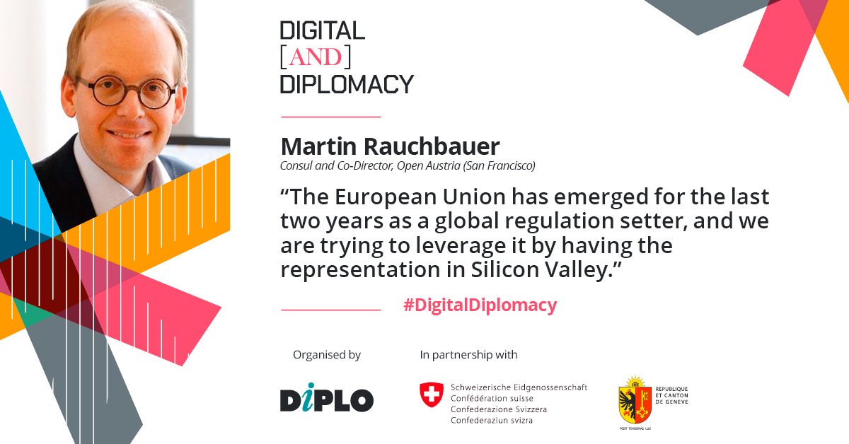 DiplomacyEdu's tweet photo. From the session 'How countries interact with the tech industry and innovation hubs'
@mrauchbauer of @open_austria 
https://t.co/sul4CR2SD8
#digitaldiplomacy https://t.co/xHNk1bmOUp