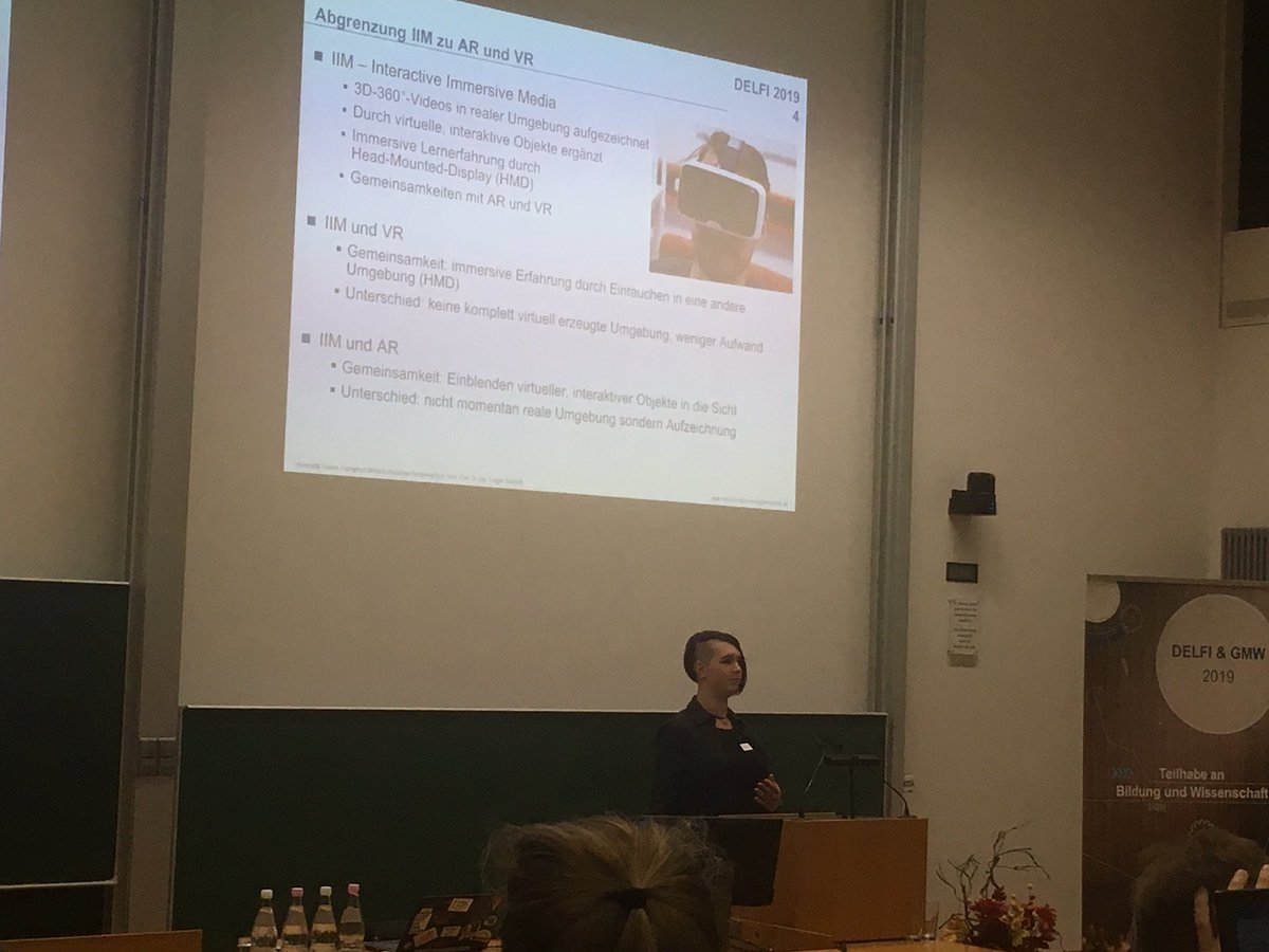 heisob's tweet photo. #delfigmw2019 Anna Klingauf zu #InteractiveImmersiveMedia (#IIM) in der Handwerkerausbildung: 360-degree Videos #VRARLearning https://t.co/V3B38rygDY