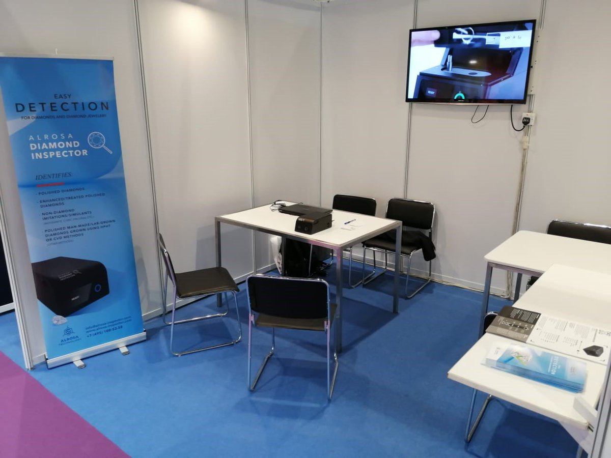 ALROSATech's tweet image. 18th September: Hong Kong Jewellery &amp;amp; Gem Fair is officially open! 
ALROSA Technology is presenting ALROSA DIAMOND INSPECTOR - a mini-laboratory for complex optical testing of diamond authenticity which uses three analytical methods of identification.
Visit us at booth 5F415!
