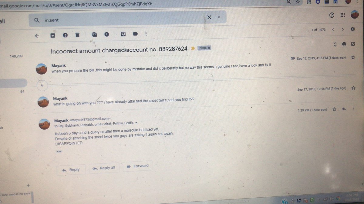Mayank972's tweet photo. @FedExIndia @FedEx @FedExEurope @FedExHelp been 6 days and still mail not reverted ,#zeroresponsiblity #uttershame #worstcustomerservice #fedex #abpnews #toi #business #ecommerce #fedexservice #fedexindia #fedexshippment https://t.co/QVafV8Ngoc