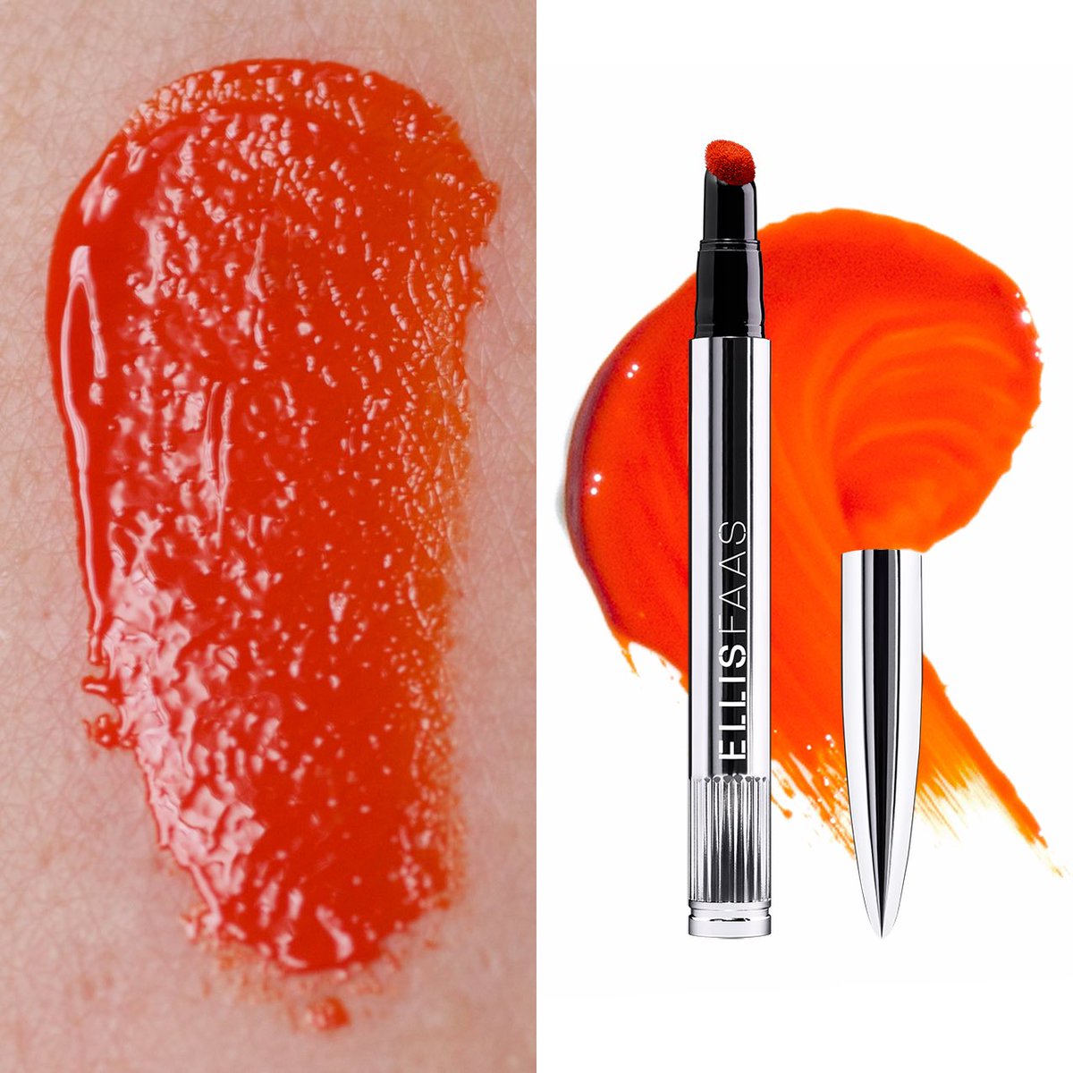 One of our nine Hot Lips L402: “Bright Orange"
long wearing shades for every skintone
no animal testing. no parabens