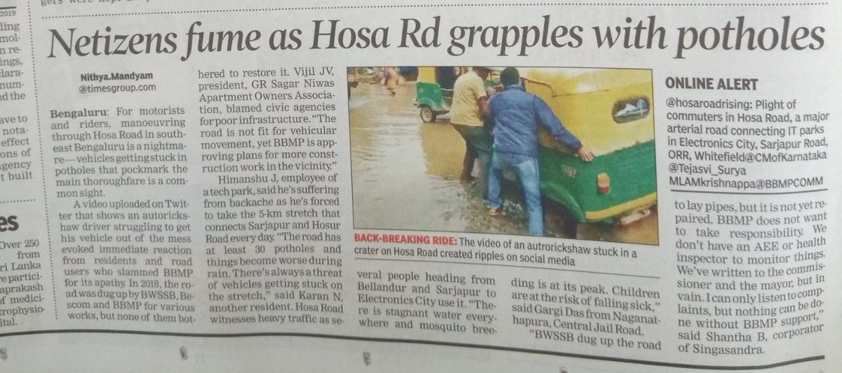 bharatk212's tweet photo. Dear Officials,
How many complaints &amp; Media coverage required to pay attention towards Horrible Hosa Road Ward-191 ?
Please repair Hosa Road at the earliest.
#SaveHosaRoad 
@hosaroadrising 
@BBMPCOMM @BBMP_MAYOR @blrcitytraffic @nitin_gadkari @CMofKarnataka @Tejasvi_Surya https://t.co/LIjUTOWsI6