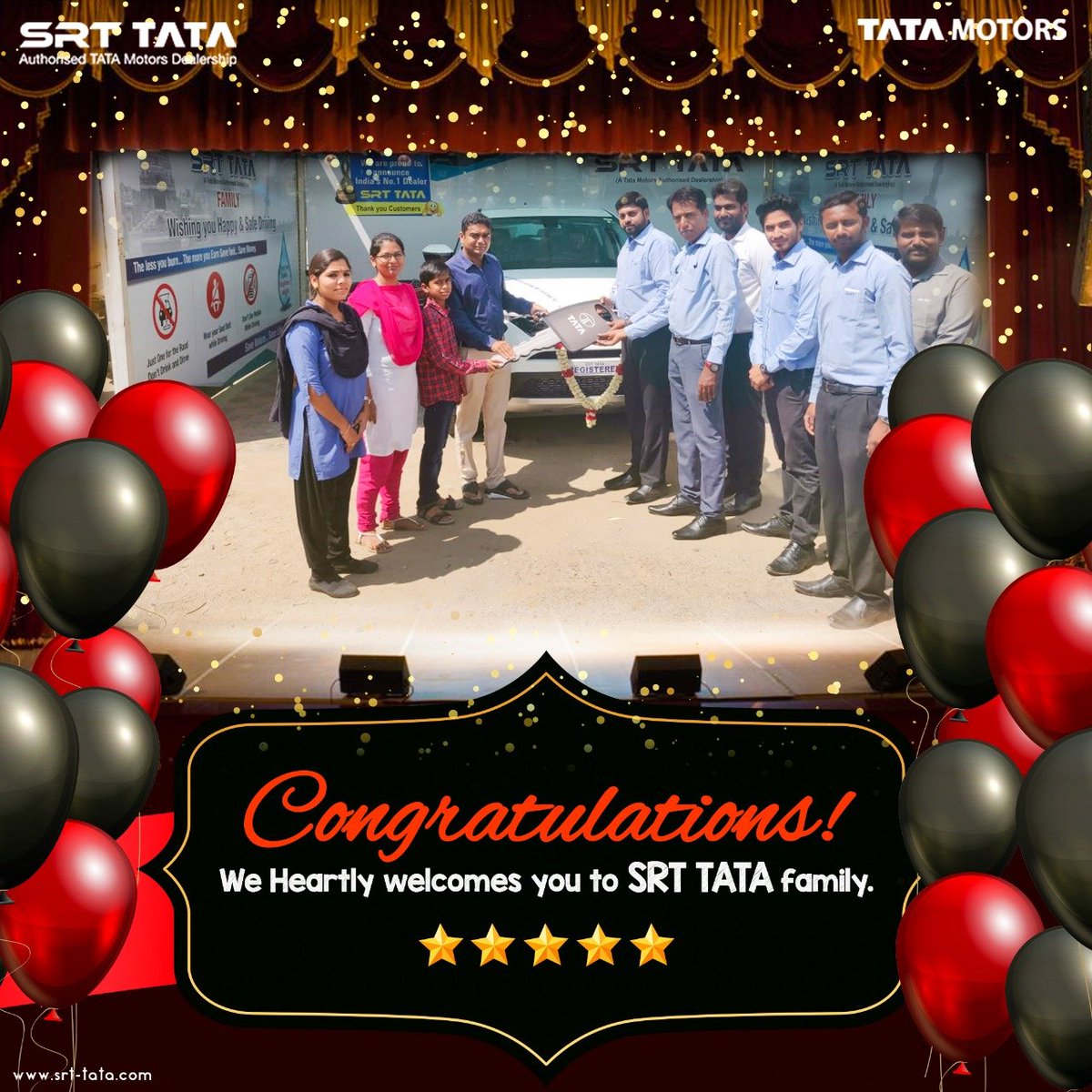 SRTTataCbe's tweet photo. We are so happy with your new car. May you have safe and exciting adventures that would bring happiness in your life!!! #SRTTataCbe #SRTTataCoimbatore #4Wheeler #TATAShowroom #TATAShowroomCoimbatore #SRTTATA #SRTGroup #NewCar https://t.co/KeXoRXFj9j