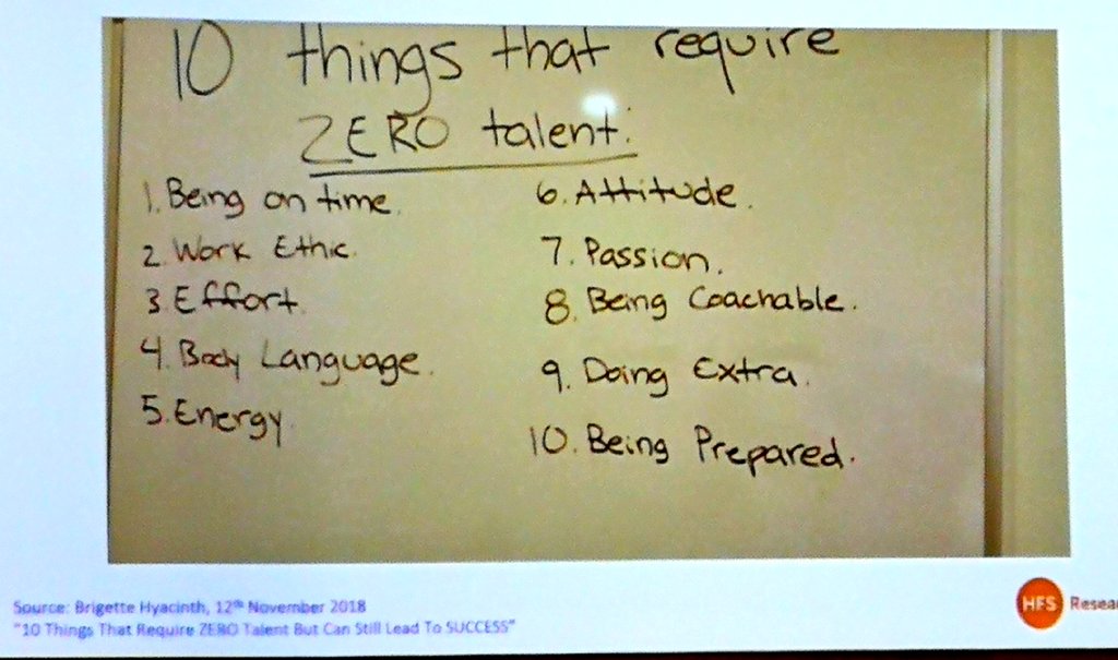 KHEinkauf's tweet photo. 10 things that require ZERO talent. Procurement Transformation starts with you. Thx @pfersht #DPW2019 https://t.co/U9V8kK5LTM