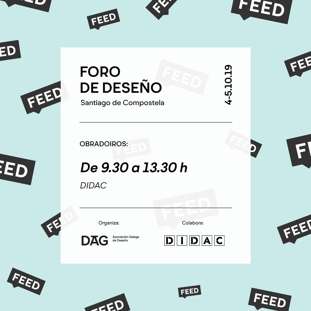 Estás pensando en participar nos obradoiros do #FEED2019? Informamos que as prazas para o obradoiro con <a href="/arturgalocha/">Artur Galocha</a> xa están esgotadas. Quedan só 3 para o obradoiro de xestión de equipos e sistemas de deseño de <a href="/dsaltaren/">dsaltaren</a>. Reserva a túa praza en feed-2019.eventbrite.es