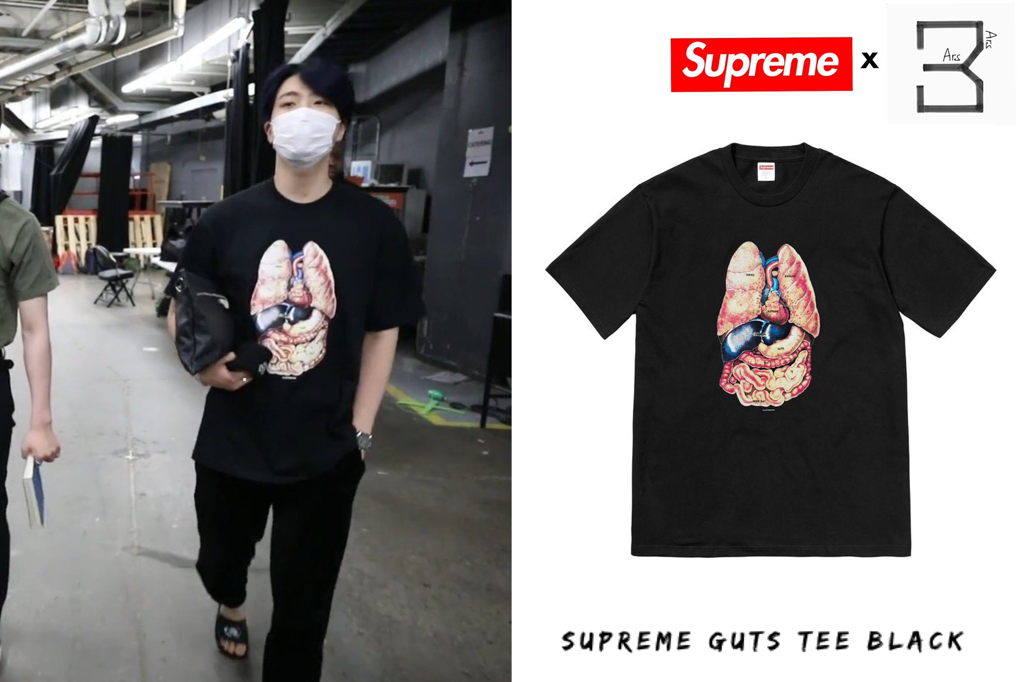 supreme guts tee black