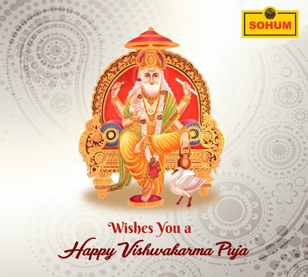 May Lord Vishwakarma fill each and every day of your life with happiness, your home with harmony and your professional life with great success. SOHUM wishes you all a Happy Vishwakarma Puja...