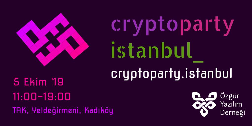 cryptopartyist's tweet photo. #CryptoParty Istanbul, 5 Ekim günü @TAKadikoy'de! Bilgisayarınızı, telefonunuzu getirin, mahremiyetinizi geri alın! Ayrıntılı bilgi için: https://t.co/5AqgR4rxvj @cryptoparty_ @oydorgtr @hackerspaceist https://t.co/BBfHv1YB36