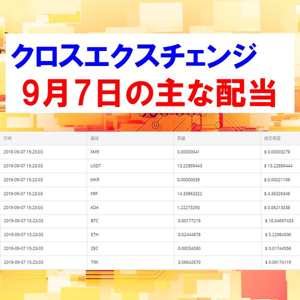 crossxex's tweet photo. クロスエクスチェンジ
9月7日〜9月10日の
主な配当報告。

久しぶりのアップになり
ますが、毎日配当をいた
だいてます😊
.
.
#配当金
#配当
#権利収入 
#不労所得 
#不労収入
#クロスエクスチェンジ https://t.co/iYy27tK2Rd