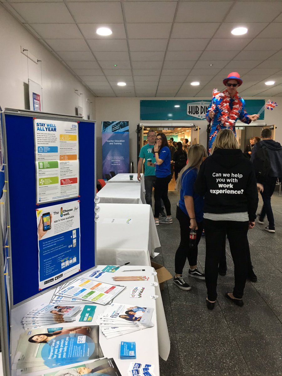 HealthCareDONC's tweet photo. So much going on @DonnyCollege today with #DCFest! #doncasterisgreat https://t.co/GmqngyXCa7
