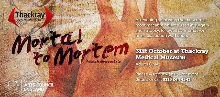 thackraymuseum's tweet photo. Come be dazzled by sinister-looking objects and dissect a heart to get you in the halloween... spirit? (we think that's a thing 🤷)
Find tix here: https://t.co/SjOLr0wf7a

#Leeds #Event #Halloween #MuseumLates https://t.co/wnrOA0cFbW