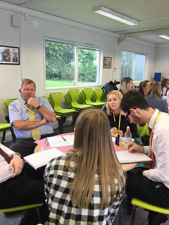 CheshireCHA's tweet photo. Our trainees enjoyed chatting with our sixth formers today about what makes for effective learning; one of the many benefits of school centred training. #SCITT #climateforlearning https://t.co/A7CvgdB1ju