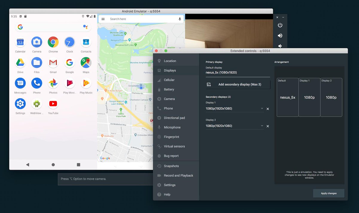 Emulator 29.2.0 is now available in the stable channel. 

It features a UI for controlling multiple displays in the Extended Controls under the "Displays" tab.

Read more in the release notes: androidstudio.googleblog.com/2019/09/emulat…