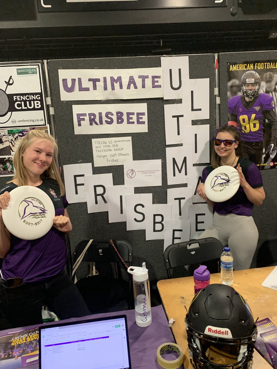 Look for the freshest stand at the #UoM #freshers #fair if you want some real fun this year #ultimatefrisbee