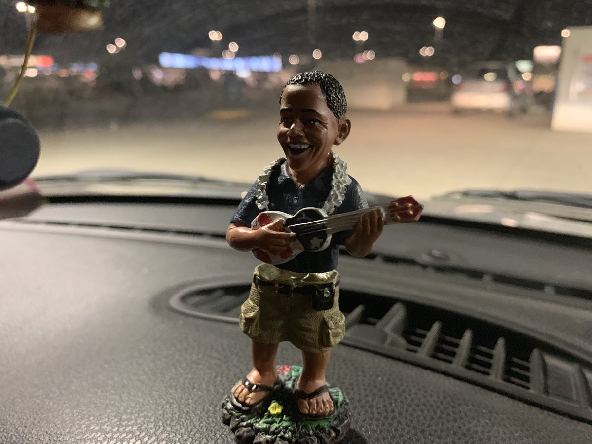 DrDeniseChapman's tweet photo. Yessss I made it!  My Mini made it to my neighbourhood petrol station with 1km left in my tank.  I knew I could do it when my car’s bobblehead Obama said, 
“Yes, We Can!”
#ObamaMagic https://t.co/TcvqzU9C9L